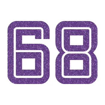 Polep vozidla SAMOLEPKA Startovní číslo 68 typ 7 (87 - Ultra Metalic fialová) NA AUTO, NÁLEPKA, FÓLIE, POLEP, TUNING, VLASTNÍ TEXT, TISK, AUTOSAMOLEPKY.cz, POLEPY, OBRÁZEK, LOGO, SAMOLEPKY