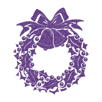 Samolepící dekorace Vánoční věnec (87 - Ultra Metalic fialová) SAMOLEPKA NA AUTO, NÁLEPKA, FÓLIE, POLEP, TUNING, VLASTNÍ TEXT, TISK, AUTOSAMOLEPKY.cz, POLEPY, OBRÁZEK, LOGO, 3D STICKERS