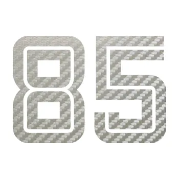 Polep vozidla Startovní číslo 85 typ 7 (52 - 3D karbon stříbrný) SAMOLEPKA NA AUTO, NÁLEPKA, FÓLIE, POLEP, TUNING, VLASTNÍ TEXT, TISK, AUTOSAMOLEPKY.cz, POLEPY, OBRÁZEK, LOGO, 3D STICKERS
