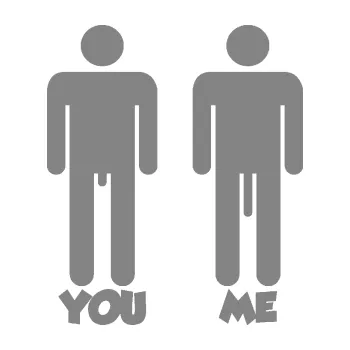 Samolepicí dekorace na vozidlo You My tvůj a můj penis (17 - šedá) SAMOLEPKA NA AUTO, NÁLEPKA, FÓLIE, POLEP, TUNING, VLASTNÍ TEXT, TISK, AUTOSAMOLEPKY.cz, POLEPY, OBRÁZEK, LOGO, 3D STICKERS