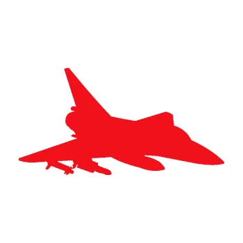 Polep vozidla SAMOLEPKA Stíhací letoun 005 pravá (10 - červená) NA AUTO, NÁLEPKA, FÓLIE, POLEP, TUNING, VLASTNÍ TEXT, TISK, AUTOSAMOLEPKY.cz, POLEPY, OBRÁZEK, LOGO, SAMOLEPKY