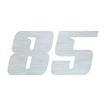 Polep vozidla Startovní číslo 85 typ 6 (61 - škrábaný hliník) SAMOLEPKA NA AUTO, NÁLEPKA, FÓLIE, POLEP, TUNING, VLASTNÍ TEXT, TISK, AUTOSAMOLEPKY.cz, POLEPY, OBRÁZEK, LOGO, 3D STICKERS