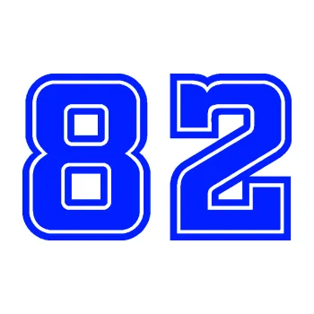 Polep vozidla Startovní číslo 82 typ 5 (19 - modrá dynamic) SAMOLEPKA NA AUTO, NÁLEPKA, FÓLIE, POLEP, TUNING, VLASTNÍ TEXT, TISK, AUTOSAMOLEPKY.cz, POLEPY, OBRÁZEK, LOGO, 3D STICKERS