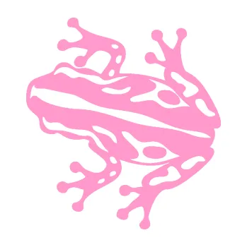 Samolepící dekorace Žába 002 levá (24 - světle růžová) SAMOLEPKA NA AUTO, NÁLEPKA, FÓLIE, POLEP, TUNING, VLASTNÍ TEXT, TISK, AUTOSAMOLEPKY.cz, POLEPY, OBRÁZEK, LOGO, 3D STICKERS