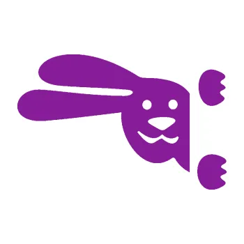 Samolepicí dekorace na vozidlo Zajíc na bok 001 levá (14 - fialová) SAMOLEPKA NA AUTO, NÁLEPKA, FÓLIE, POLEP, TUNING, VLASTNÍ TEXT, TISK, AUTOSAMOLEPKY.cz, POLEPY, OBRÁZEK, LOGO, 3D STICKERS