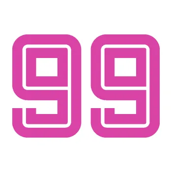 Polep vozidla SAMOLEPKA Startovní číslo 99 typ 7 (16 - růžová) NA AUTO, NÁLEPKA, FÓLIE, POLEP, TUNING, VLASTNÍ TEXT, TISK, AUTOSAMOLEPKY.cz, POLEPY, OBRÁZEK, LOGO, SAMOLEPKY