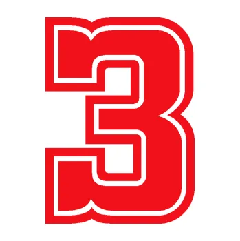 Polep vozidla SAMOLEPKA Startovní číslo 3 typ 5 (10 - červená) NA AUTO, NÁLEPKA, FÓLIE, POLEP, TUNING, VLASTNÍ TEXT, TISK, AUTOSAMOLEPKY.cz, POLEPY, OBRÁZEK, LOGO, SAMOLEPKY