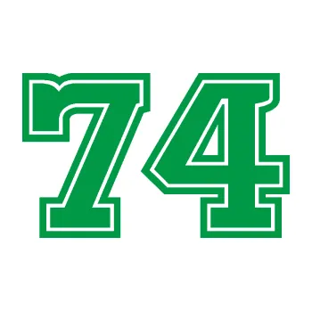 Polep vozidla Startovní číslo 74 typ 5 (12 - zelená) SAMOLEPKA NA AUTO, NÁLEPKA, FÓLIE, POLEP, TUNING, VLASTNÍ TEXT, TISK, AUTOSAMOLEPKY.cz, POLEPY, OBRÁZEK, LOGO, 3D STICKERS