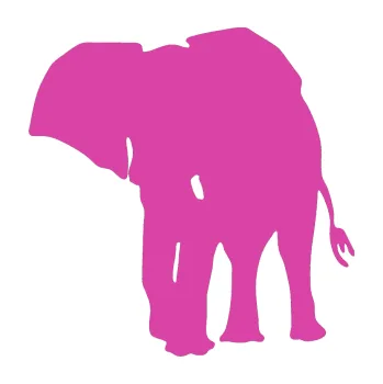 Samolepící dekorace Slon 013 levá (16 - růžová) SAMOLEPKA NA AUTO, NÁLEPKA, FÓLIE, POLEP, TUNING, VLASTNÍ TEXT, TISK, AUTOSAMOLEPKY.cz, POLEPY, OBRÁZEK, LOGO, 3D STICKERS