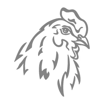 Samolepící dekorace SAMOLEPKA Slepička 004 pravá (17 - šedá) NA AUTO, NÁLEPKA, FÓLIE, POLEP, TUNING, VLASTNÍ TEXT, TISK, AUTOSAMOLEPKY.cz, POLEPY, OBRÁZEK, LOGO, SAMOLEPKY