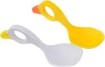 První dětská lžička I can spoon - žlutá a bílá