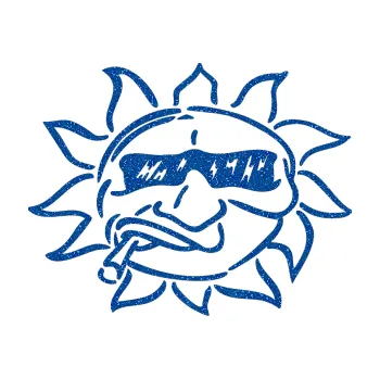 Samolepicí dekorace na vozidlo Slunce levá (88 - Ultra Metalic modrá) SAMOLEPKA NA AUTO, NÁLEPKA, FÓLIE, POLEP, TUNING, VLASTNÍ TEXT, TISK, AUTOSAMOLEPKY.cz, POLEPY, OBRÁZEK, LOGO, 3D STICKERS