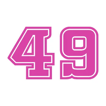 Polep vozidla Startovní číslo 49 typ 5 (16 - růžová) SAMOLEPKA NA AUTO, NÁLEPKA, FÓLIE, POLEP, TUNING, VLASTNÍ TEXT, TISK, AUTOSAMOLEPKY.cz, POLEPY, OBRÁZEK, LOGO, 3D STICKERS