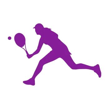 Polep vozidla Tenistka 001 levá (14 - fialová) SAMOLEPKA NA AUTO, NÁLEPKA, FÓLIE, POLEP, TUNING, VLASTNÍ TEXT, TISK, AUTOSAMOLEPKY.cz, POLEPY, OBRÁZEK, LOGO, 3D STICKERS