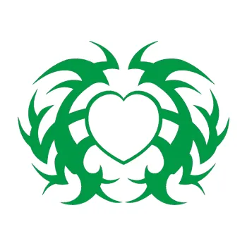 Polep vozidla Tetování 121 srdce (12 - zelená) SAMOLEPKA NA AUTO, NÁLEPKA, FÓLIE, POLEP, TUNING, VLASTNÍ TEXT, TISK, AUTOSAMOLEPKY.cz, POLEPY, OBRÁZEK, LOGO, 3D STICKERS