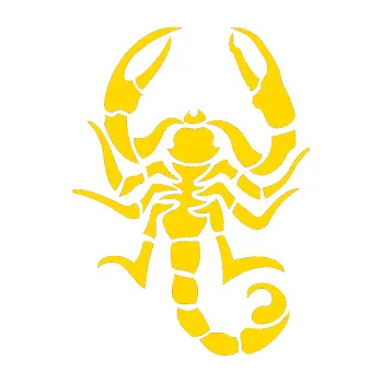 Polep vozidla SAMOLEPKA NA AUTO Štír 004 pravá (13 - jasně žlutá) NÁLEPKA, FÓLIE, POLEP, TUNING, VLASTNÍ TEXT, TISK, AUTOSAMOLEPKY.cz, POLEPY, OBRÁZEK, LOGO, SAMOLEPKY