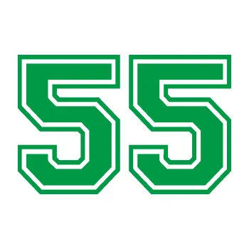 Polep vozidla Startovní číslo 55 typ 4 (12 - zelená) SAMOLEPKA NA AUTO, NÁLEPKA, FÓLIE, POLEP, TUNING, VLASTNÍ TEXT, TISK, AUTOSAMOLEPKY.cz, POLEPY, OBRÁZEK, LOGO, 3D STICKERS