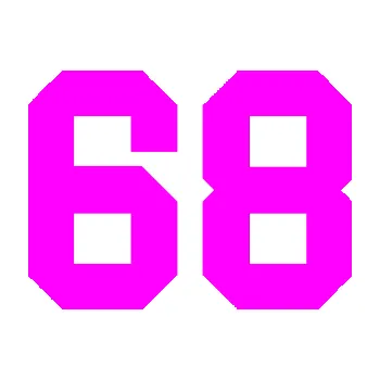 Polep vozidla Startovní číslo 68 (72 - Fluorescentní růžová) SAMOLEPKA NA AUTO, NÁLEPKA, FÓLIE, POLEP, TUNING, VLASTNÍ TEXT, TISK, AUTOSAMOLEPKY.cz, POLEPY, OBRÁZEK, LOGO, 3D STICKERS