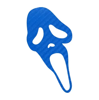 Samolepicí dekorace na vozidlo Scream pravá (57 - 3D karbon modrý) SAMOLEPKA NA AUTO, NÁLEPKA, FÓLIE, POLEP, TUNING, VLASTNÍ TEXT, TISK, AUTOSAMOLEPKY.cz, POLEPY, OBRÁZEK, LOGO, 3D STICKERS