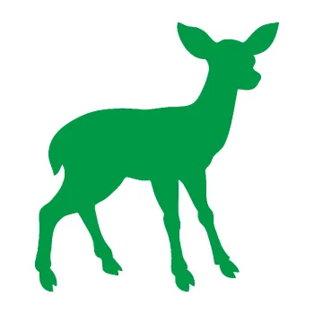 Samolepící dekorace Srneček 001 pravá (12 - zelená) SAMOLEPKA NA AUTO, NÁLEPKA, FÓLIE, POLEP, TUNING, VLASTNÍ TEXT, TISK, AUTOSAMOLEPKY.cz, POLEPY, OBRÁZEK, LOGO, 3D STICKERS