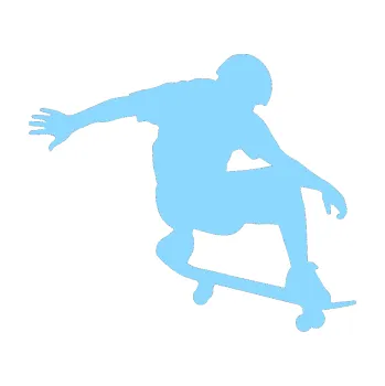 Samolepicí dekorace na vozidlo Skateboard 012 pravá (03 - světle modrá) SAMOLEPKA NA AUTO, NÁLEPKA, FÓLIE, POLEP, TUNING, VLASTNÍ TEXT, TISK, AUTOSAMOLEPKY.cz, POLEPY, OBRÁZEK, LOGO, 3D STICKERS