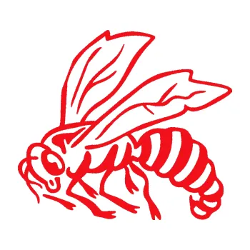 Samolepící dekorace SAMOLEPKA Vosa 003 levá (10 - červená) NA AUTO, NÁLEPKA, FÓLIE, POLEP, TUNING, VLASTNÍ TEXT, TISK, AUTOSAMOLEPKY.cz, POLEPY, OBRÁZEK, LOGO, SAMOLEPKY