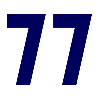 Polep vozidla Startovní číslo 77 (23 - tmavě modrá) SAMOLEPKA NA AUTO, NÁLEPKA, FÓLIE, POLEP, TUNING, VLASTNÍ TEXT, TISK, AUTOSAMOLEPKY.cz, POLEPY, OBRÁZEK, LOGO, 3D STICKERS