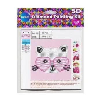 Set školních potřeb Diamentowa mozaika 5D - Kot 15x15 89763