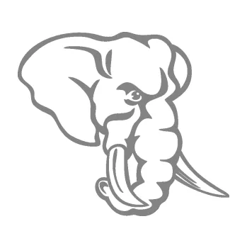 Samolepící dekorace SAMOLEPKA Slon 026 pravá hlava (17 - šedá) NA AUTO, NÁLEPKA, FÓLIE, POLEP, TUNING, VLASTNÍ TEXT, TISK, AUTOSAMOLEPKY.cz, POLEPY, OBRÁZEK, LOGO, SAMOLEPKY