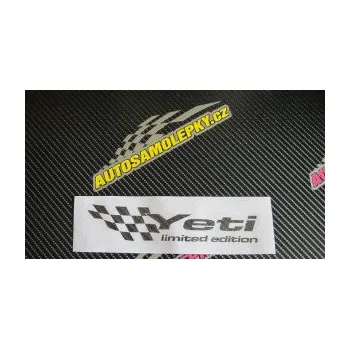 Polep vozidla SAMOLEPKA Yeti limited edition levá (10 - červená) NA AUTO, NÁLEPKA, FÓLIE, POLEP, TUNING, VLASTNÍ TEXT, TISK, AUTOSAMOLEPKY.cz, POLEPY, OBRÁZEK, LOGO, SAMOLEPKY