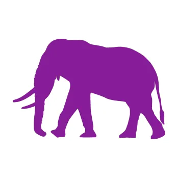 Samolepící dekorace Slon 002 levá (14 - fialová) SAMOLEPKA NA AUTO, NÁLEPKA, FÓLIE, POLEP, TUNING, VLASTNÍ TEXT, TISK, AUTOSAMOLEPKY.cz, POLEPY, OBRÁZEK, LOGO, 3D STICKERS