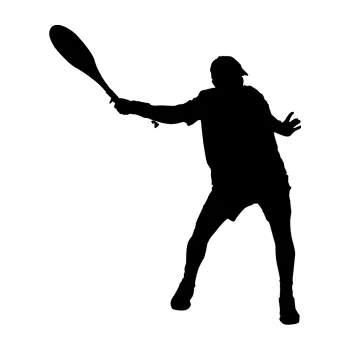 Polep vozidla Tenista 013 levá (01 - černá) SAMOLEPKA NA AUTO, NÁLEPKA, FÓLIE, POLEP, TUNING, VLASTNÍ TEXT, TISK, AUTOSAMOLEPKY.cz, POLEPY, OBRÁZEK, LOGO, 3D STICKERS