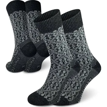 Pánské ponožky Northman Bolge Merino 2-pack Velikost: 39-41 Tmavě šedé Vánoční Společenské Merino Ponožky (sada)