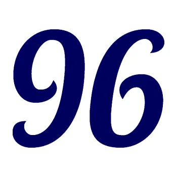 Polep vozidla Startovní číslo 96 typ 3 (23 - tmavě modrá) SAMOLEPKA NA AUTO, NÁLEPKA, FÓLIE, POLEP, TUNING, VLASTNÍ TEXT, TISK, AUTOSAMOLEPKY.cz, POLEPY, OBRÁZEK, LOGO, 3D STICKERS