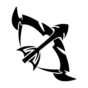 Samolepící dekorace SAMOLEPKA Střelec 003 pravá (01 - černá) NA AUTO, NÁLEPKA, FÓLIE, POLEP, TUNING, VLASTNÍ TEXT, TISK, AUTOSAMOLEPKY.cz, POLEPY, OBRÁZEK, LOGO, SAMOLEPKY