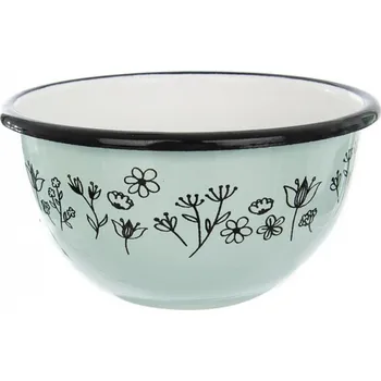 Miska smalt LOUKA hluboká kulatá pr. 12 cm zelená