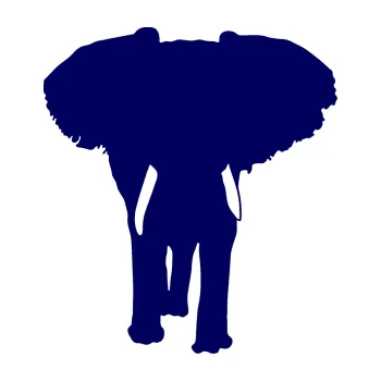 Samolepící dekorace SAMOLEPKA Slon 023 pravá (23 - tmavě modrá) NA AUTO, NÁLEPKA, FÓLIE, POLEP, TUNING, VLASTNÍ TEXT, TISK, AUTOSAMOLEPKY.cz, POLEPY, OBRÁZEK, LOGO, SAMOLEPKY