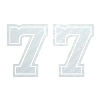 Polep vozidla Startovní číslo 77 typ 5 (51 - 3D karbon bílý) SAMOLEPKA NA AUTO, NÁLEPKA, FÓLIE, POLEP, TUNING, VLASTNÍ TEXT, TISK, AUTOSAMOLEPKY.cz, POLEPY, OBRÁZEK, LOGO, 3D STICKERS