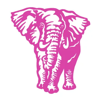 Samolepící dekorace Slon 027 pravá (16 - růžová) SAMOLEPKA NA AUTO, NÁLEPKA, FÓLIE, POLEP, TUNING, VLASTNÍ TEXT, TISK, AUTOSAMOLEPKY.cz, POLEPY, OBRÁZEK, LOGO, 3D STICKERS