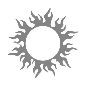 Polep vozidla Tetování 116 slunce s plameny (17 - šedá) SAMOLEPKA NA AUTO, NÁLEPKA, FÓLIE, POLEP, TUNING, VLASTNÍ TEXT, TISK, AUTOSAMOLEPKY.cz, POLEPY, OBRÁZEK, LOGO, 3D STICKERS