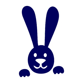 Samolepicí dekorace na vozidlo Zajíc na bok 002 levá (23 - tmavě modrá) SAMOLEPKA NA AUTO, NÁLEPKA, FÓLIE, POLEP, TUNING, VLASTNÍ TEXT, TISK, AUTOSAMOLEPKY.cz, POLEPY, OBRÁZEK, LOGO, 3D STICKERS