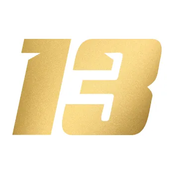 Polep vozidla Startovní číslo 13 typ 6 (43 - zlatá metalíza) SAMOLEPKA NA AUTO, NÁLEPKA, FÓLIE, POLEP, TUNING, VLASTNÍ TEXT, TISK, AUTOSAMOLEPKY.cz, POLEPY, OBRÁZEK, LOGO, 3D STICKERS