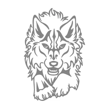 Polep vozidla Vlk 010 levá běžící (17 - šedá) SAMOLEPKA NA AUTO, NÁLEPKA, FÓLIE, POLEP, TUNING, VLASTNÍ TEXT, TISK, AUTOSAMOLEPKY.cz, POLEPY, OBRÁZEK, LOGO, 3D STICKERS