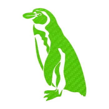 Samolepící dekorace SAMOLEPKA Tučňák 001 levá (58 - 3D karbon zelený kawasaki) NA AUTO, NÁLEPKA, FÓLIE, POLEP, TUNING, VLASTNÍ TEXT, TISK, AUTOSAMOLEPKY.cz, POLEPY, OBRÁZEK, LOGO, SAMOLEPKY