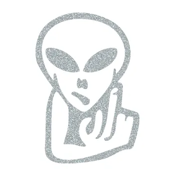 Samolepicí dekorace na vozidlo UFO 008 pravá (91 - Ultra Metalic stříbrná metalíza) SAMOLEPKA NA AUTO, NÁLEPKA, FÓLIE, POLEP, TUNING, VLASTNÍ TEXT, TISK, AUTOSAMOLEPKY.cz, POLEPY, OBRÁZEK, LOGO, 3D STICKERS