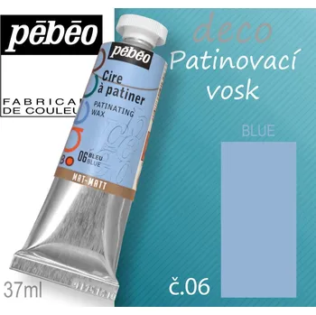 Výtvárné potřeby Patinovací VOSK Pébeo DECO. Odstín č.06 BLUE Matt. Balení 37ml.