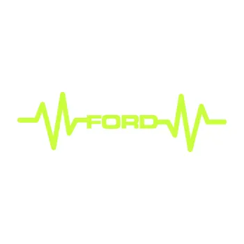 Samolepicí dekorace na vozidlo Srdeční tep 027 Ford (27 - limetová) SAMOLEPKA NA AUTO, NÁLEPKA, FÓLIE, POLEP, TUNING, VLASTNÍ TEXT, TISK, AUTOSAMOLEPKY.cz, POLEPY, OBRÁZEK, LOGO, 3D STICKERS