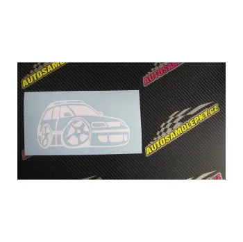 Polep vozidla SAMOLEPKA VW Passat b6 karikatura pravá (10 - červená) NA AUTO, NÁLEPKA, FÓLIE, POLEP, TUNING, VLASTNÍ TEXT, TISK, AUTOSAMOLEPKY.cz, POLEPY, OBRÁZEK, LOGO, SAMOLEPKY