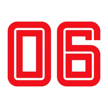 Polep vozidla SAMOLEPKA Startovní číslo 06 typ 7 (10 - červená) NA AUTO, NÁLEPKA, FÓLIE, POLEP, TUNING, VLASTNÍ TEXT, TISK, AUTOSAMOLEPKY.cz, POLEPY, OBRÁZEK, LOGO, SAMOLEPKY