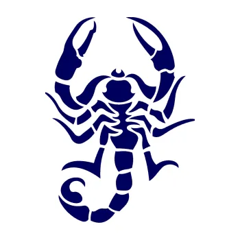 Polep vozidla Štír 004 levá (23 - tmavě modrá) SAMOLEPKA NA AUTO, NÁLEPKA, FÓLIE, POLEP, TUNING, VLASTNÍ TEXT, TISK, AUTOSAMOLEPKY.cz, POLEPY, OBRÁZEK, LOGO, 3D STICKERS